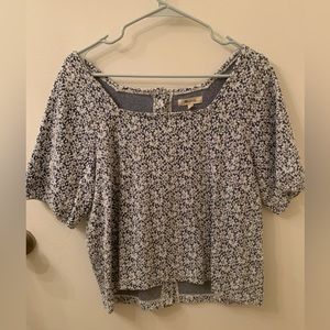 Madewell, Blue and white blouse, M
